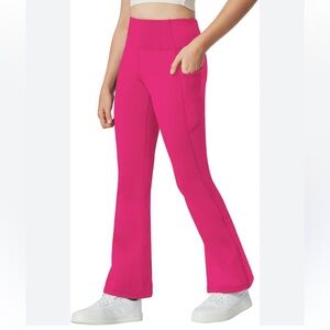Vibrant Pink Flare Leggings for Kids